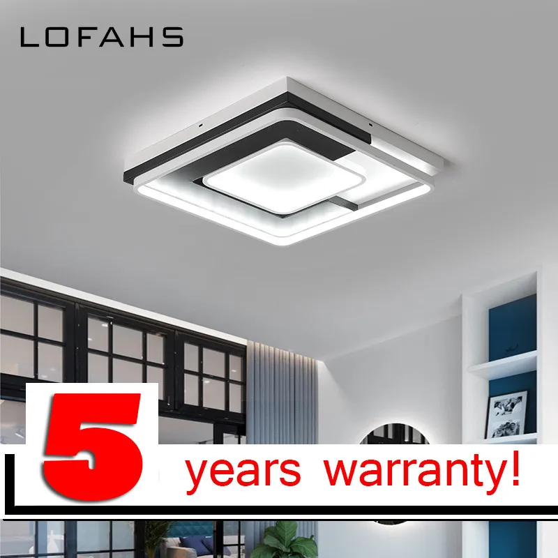 

LOFAHS Modern led chandelier for living room bedroom dining room remote lamp fixture Indoor square chandelier lighting PY-1052