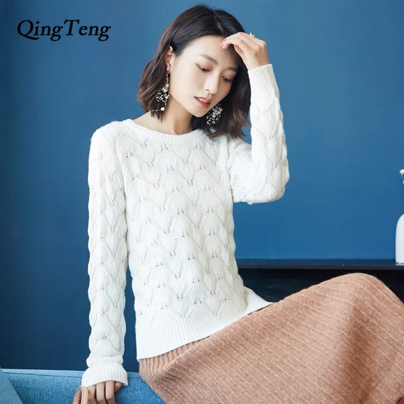 

Fluffy Cashmere White Christmas Sweater For Women Knitted Fashion Warm Jacket Long Sleeve Jersey Clothing 2018 High Quality