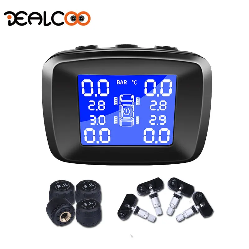 

Dealcoo Car TMPS Systems Tire Pressure Monitoring System Tyre Pressure Sensor Tire Pressure Sensor TMPS USB Car Tire Pressure