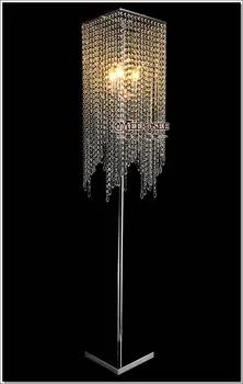 

Free Shipping Modern Popular Crystal Floor Lamp, Chrome Floor Stand lighting Meerosee stand lighting FL10008