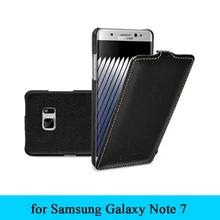 Для samsung Galaxy Note 7 из натуральной воловьей кожи чехол в деловом стиле открывается вертикально чехол для телефона Galaxy Note7