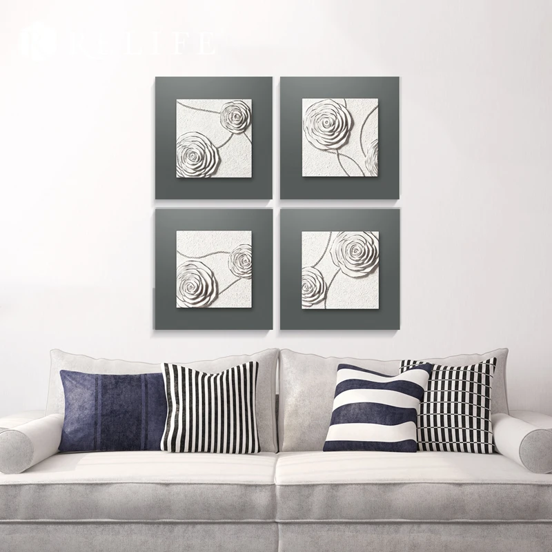 

Abstract Resin Rose Carved Wall Decorations for Living Room Modern Home Decor