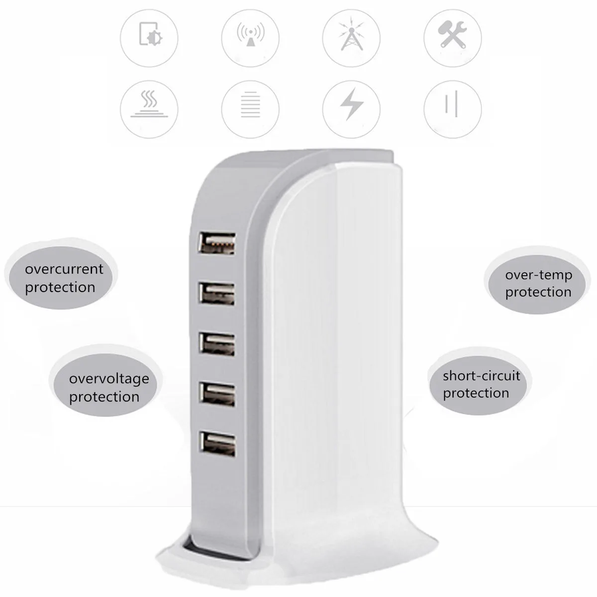 5 ميناء USB متعدد المنافذ شحن شاحن سطح المكتب محطة السريع ل الذكية هاتف لوحي المحمول AC110-240V 6A 5 ميناء USB متعدد المنافذ شحن شاحن سطح المكتب محطة السريع ل الذكية هاتف لوحي المحمول AC110-240V 6A