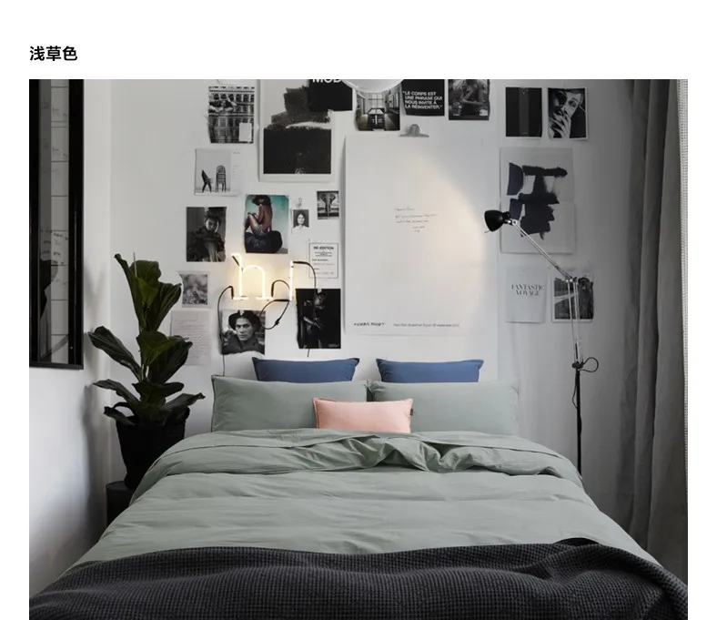 Flash Deal Brief Duvet Cover Sets Without Comforter 100% Cotton Reactive Printing Bedding Set 4pcs Mikasa 6 Colors High Quality Yellow Grey 47