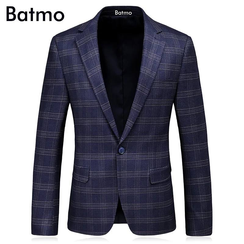 Batmo 2019 Новое поступление высокое качество клетчатое темно-синее мужское