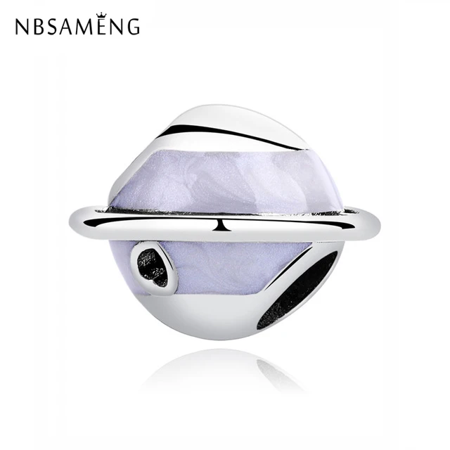 

NBSAMENG 100% 925 Sterling Silver Bead Charm Christmas Gift Planet of Love Charms Beads Fit Original Pandora Bracelet Jewelry