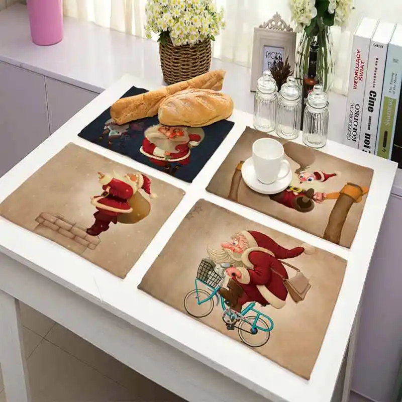 Urijk 1pc Creative Christmas Placemats For Kitchen Table ...