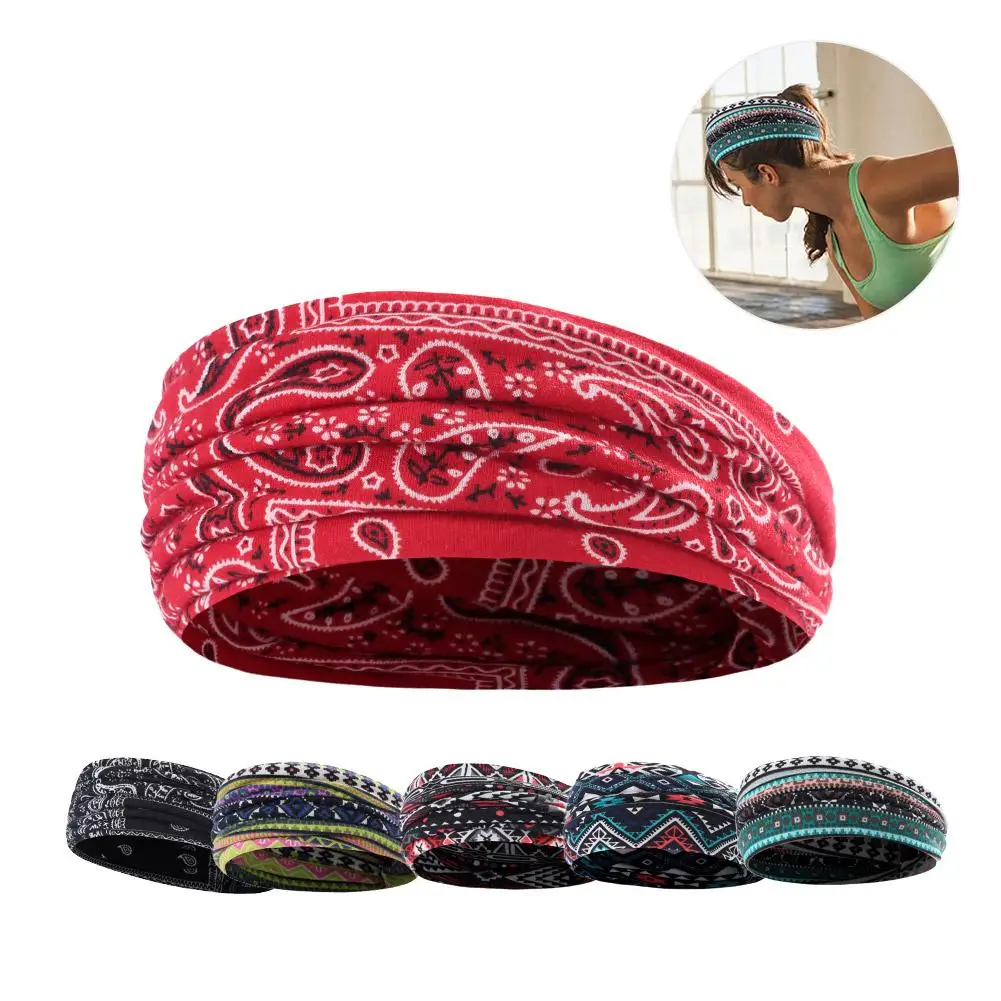 

2018 Sweat Absorbent Bound Hair Up Sports Headband With Yoga Antiperspirant Belt Fitness Running Sweatband Scarf