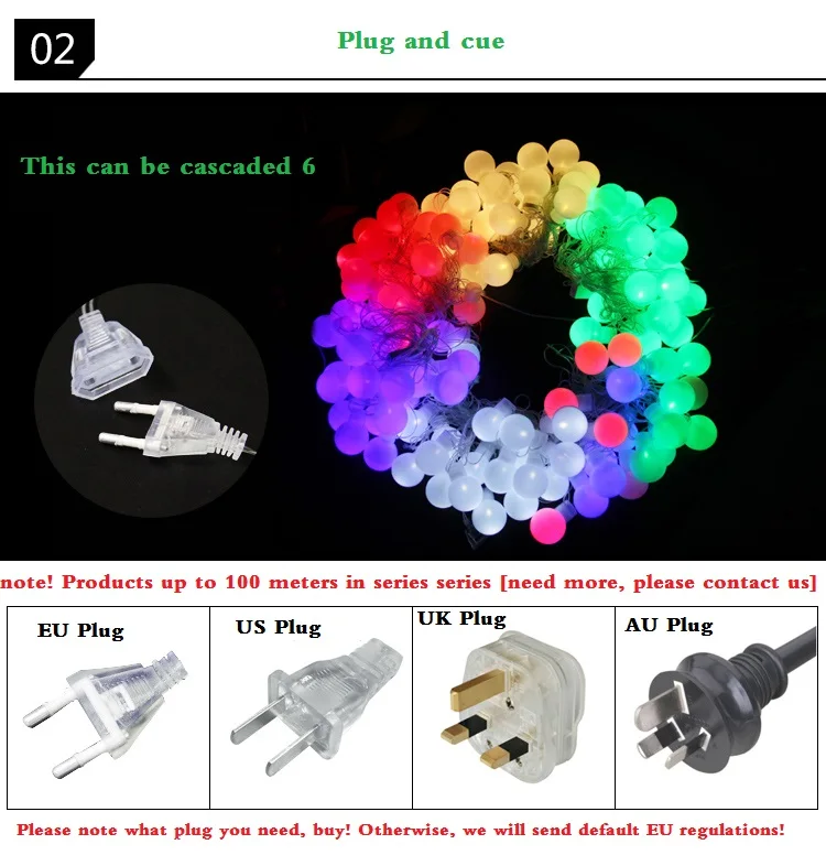

LED lights / holiday lights window decoration lights 5 m 5CM big ball string lights