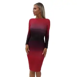 Высокое качество Горячая Распродажа женские модели tide женские элегантные эластичные спинки вечерние длинным рукавом мини-платье