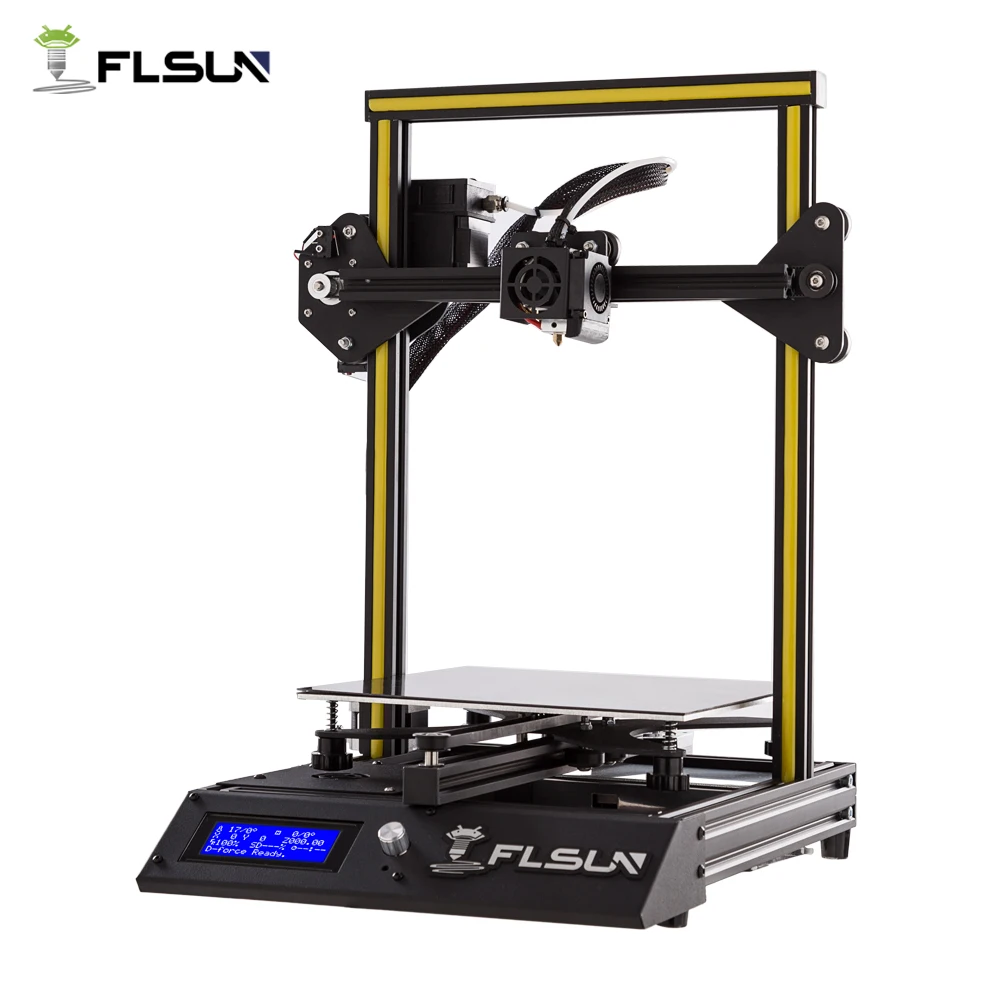 Flsun 3d принтер большая площадь печати 240*240*260 мм предварительно построенный 3d принтер металлическая рама Высокая точность Подогреваемая кровать поддержка с открытым исходным кодом