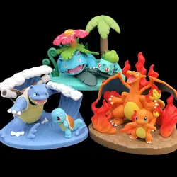 Мини Аниме чармандер, Сквиртл Venusaur Charizard Blastoise Venusaur Pokeball фигурка игрушки однотонный набор фигурка кукла, подарок для девочки