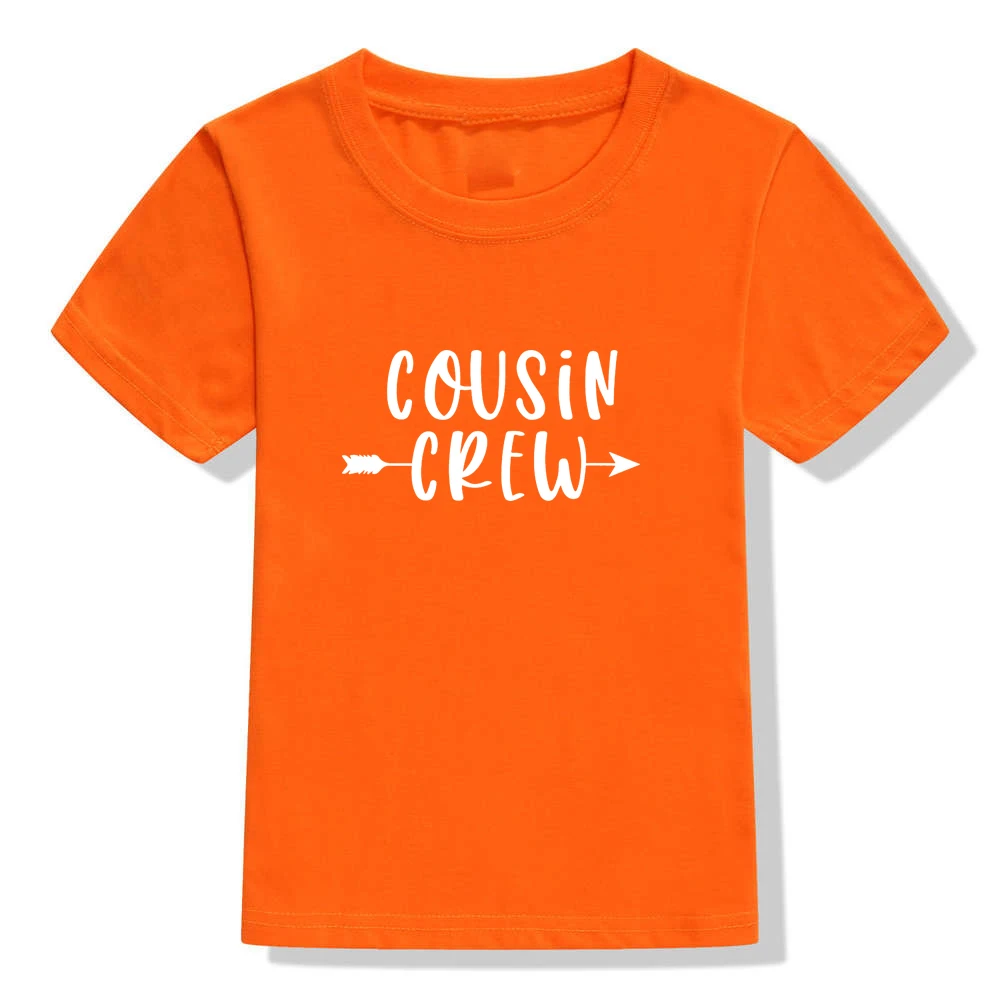 Cousin Crew Letter Print Kids Tshirt Summer Short Sleeve Graphic Tee Shirt Boys Girls Tee Fashion Casual Tops Tee Shirt Clothes - Цвет: 48U5-KSTOG-