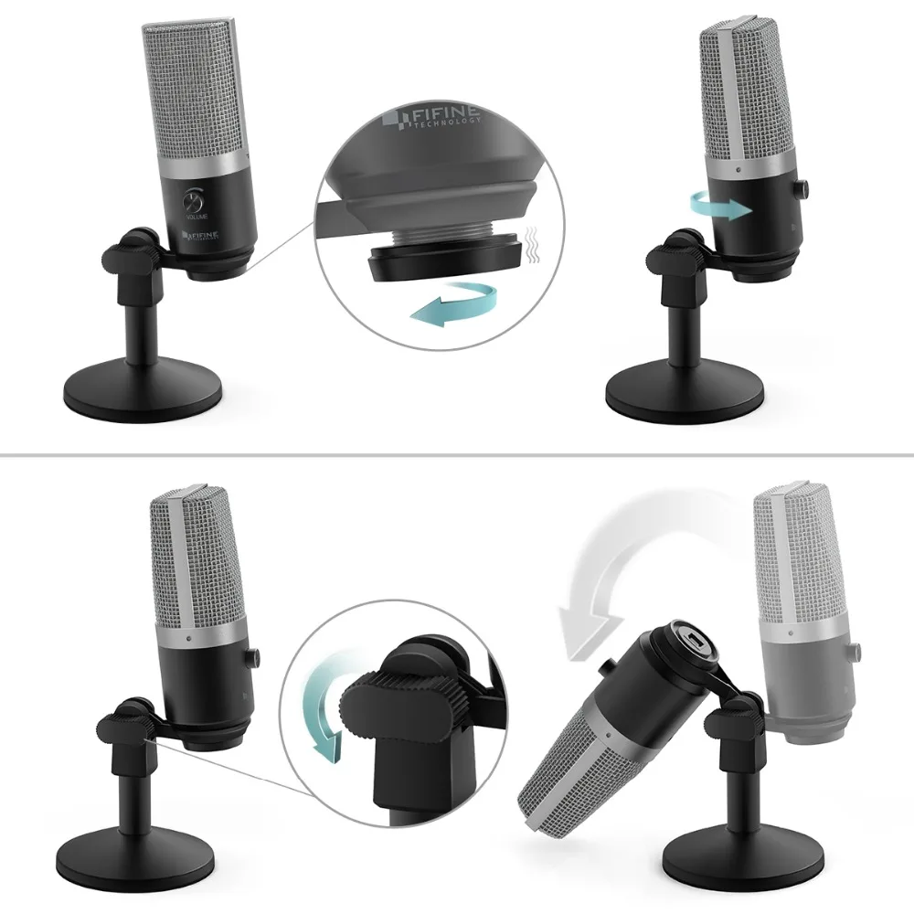 Laptop e Computadores para Streaming Streaming de Gravação Overs de Voz para o Youtube Usb para Mac Fifine Microfone de Gravação Podcasting Contração Skype K670 - Image 5