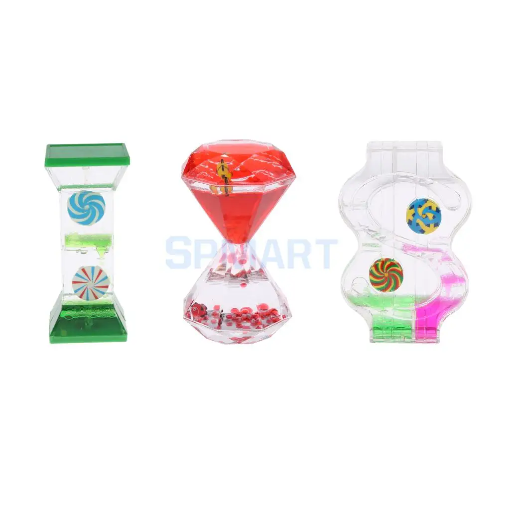 MagiDeal 3x Mix Illusion Floating Rotating Slim Oil Clock Timer