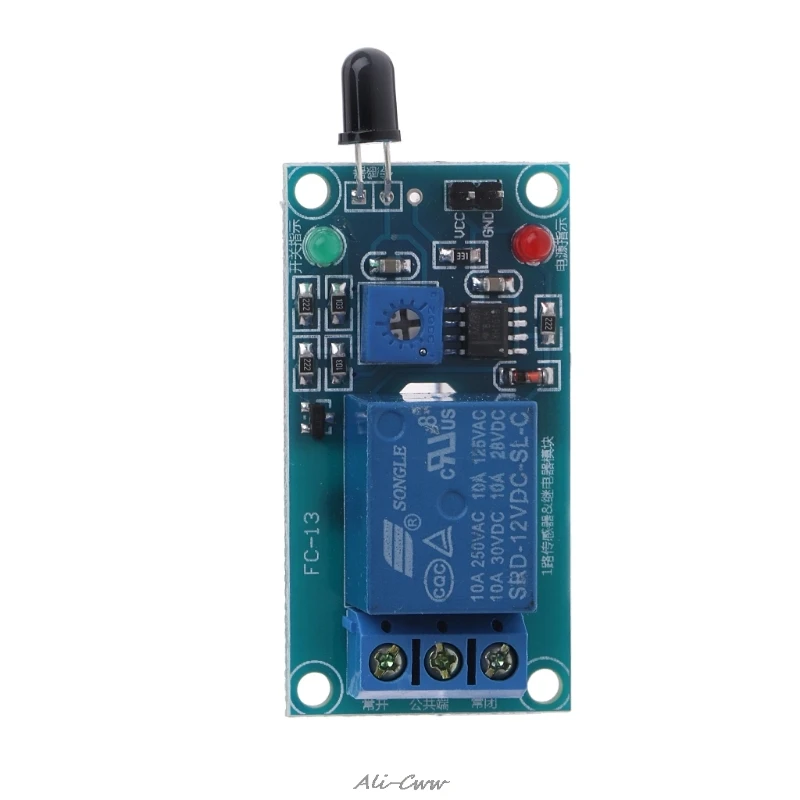 

One Way 12V Flame Sensor Relay Module Fire Flame Detection Fire Alarm