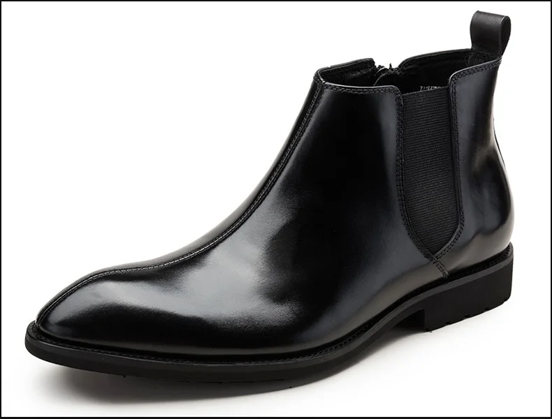Модные острый носок Элитный бренд человек обувь для верховой езды мужской британский дизайнер натуральная кожа мужские ковбойские ботильоны «челси» VK88