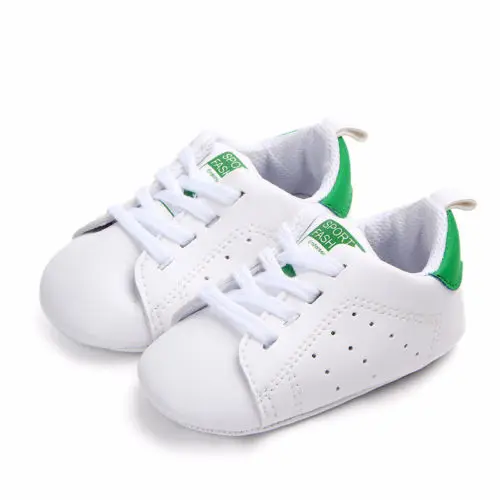 Newborn Baby Boys Girls Soft Sole Crib Shoes Sneakers Prewalker 0-18M