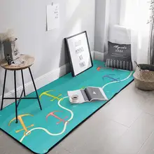 Многоцветный узор водонепроницаемый влагостойкий зеленый ковер для ванной комнаты Защита окружающей среды для дома отеля нескользящий коврик