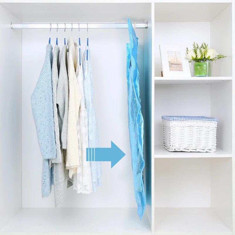 Bolsas de vacío para ropa colgante armario almacenamiento Organizador cubierta para ropa espacio bolsa de almacenamiento al vacío paquete bolsa de almacenamiento Bolsas de vacío para ropa colgante armario almacenamiento Organizador cubierta para ropa espacio bolsa de almacenamiento al vacío paquete bolsa de almacenamiento
