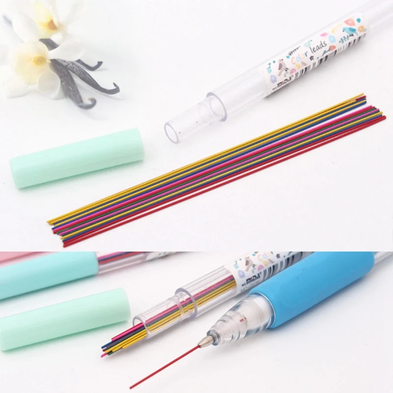 

0.5 /0.7 mm Colorful Mechanical Pencil Lead Art Sketch Drawing Color Lead School Office Supplies Random Color