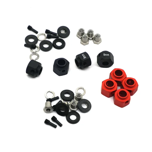 Special Price 8MM Metal Thick Hexagon Adapter Wheels Hubs Mount with Stainless Steel Screw Needle for TRAXXAS TRX-4