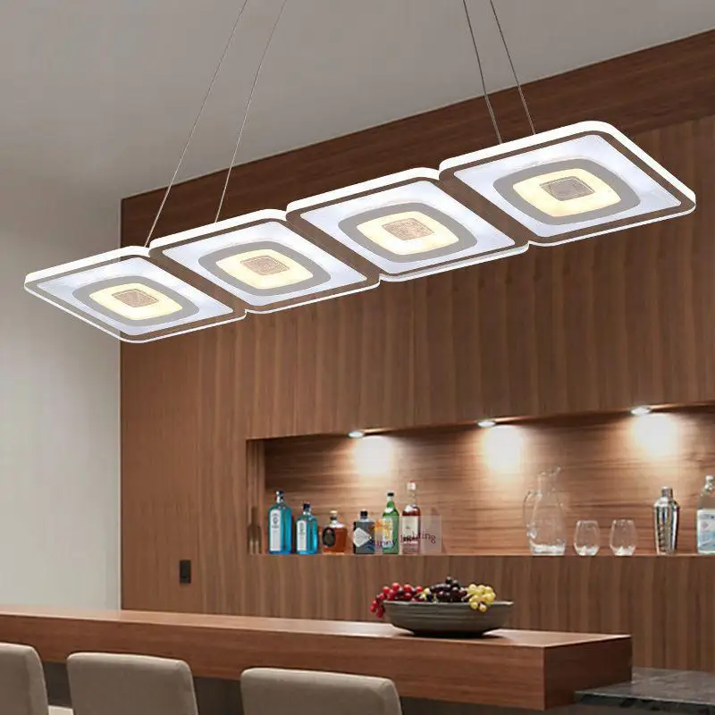 Подвесная лампа светодиодная стеклянная квадратная для кухни|lamp project|delivery helperlamp