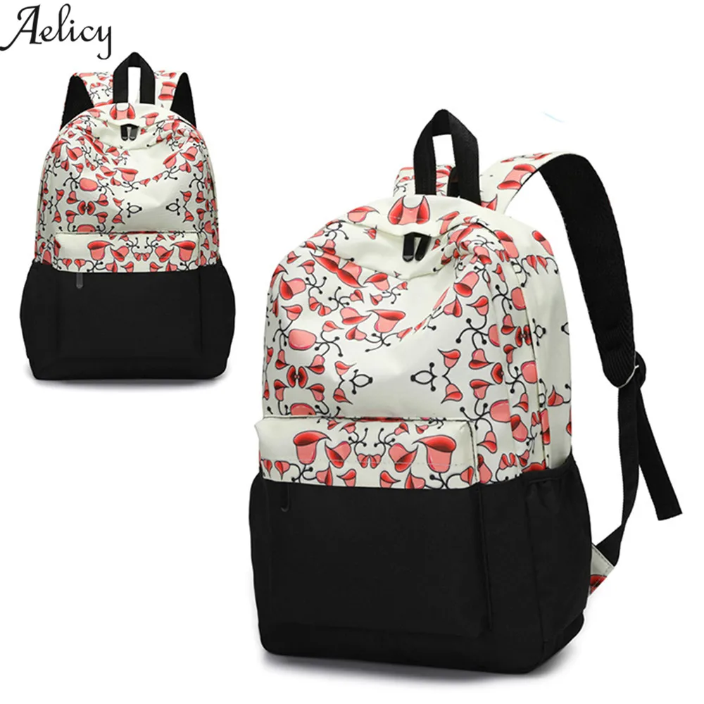 

Aelicy bags for women 2019 @ Fresh Style Women Backpacks Floral Print Bookbags Female Travel Backpack mochila feminina masculina