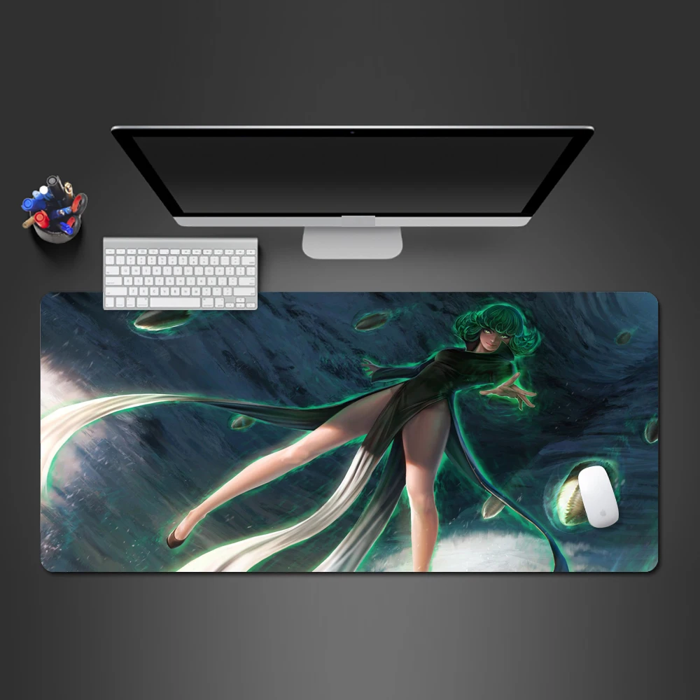 

Green Cartoon Girl Popular Mouse Pad Senior Natural Rubber Washable Mouse Pad Professional Computer Game Players Competition Mat