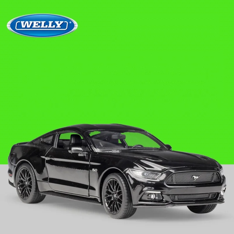 1:24 Welly Ford Mustang GT черный/красный/синий/матовый черный литой модельный автомобиль