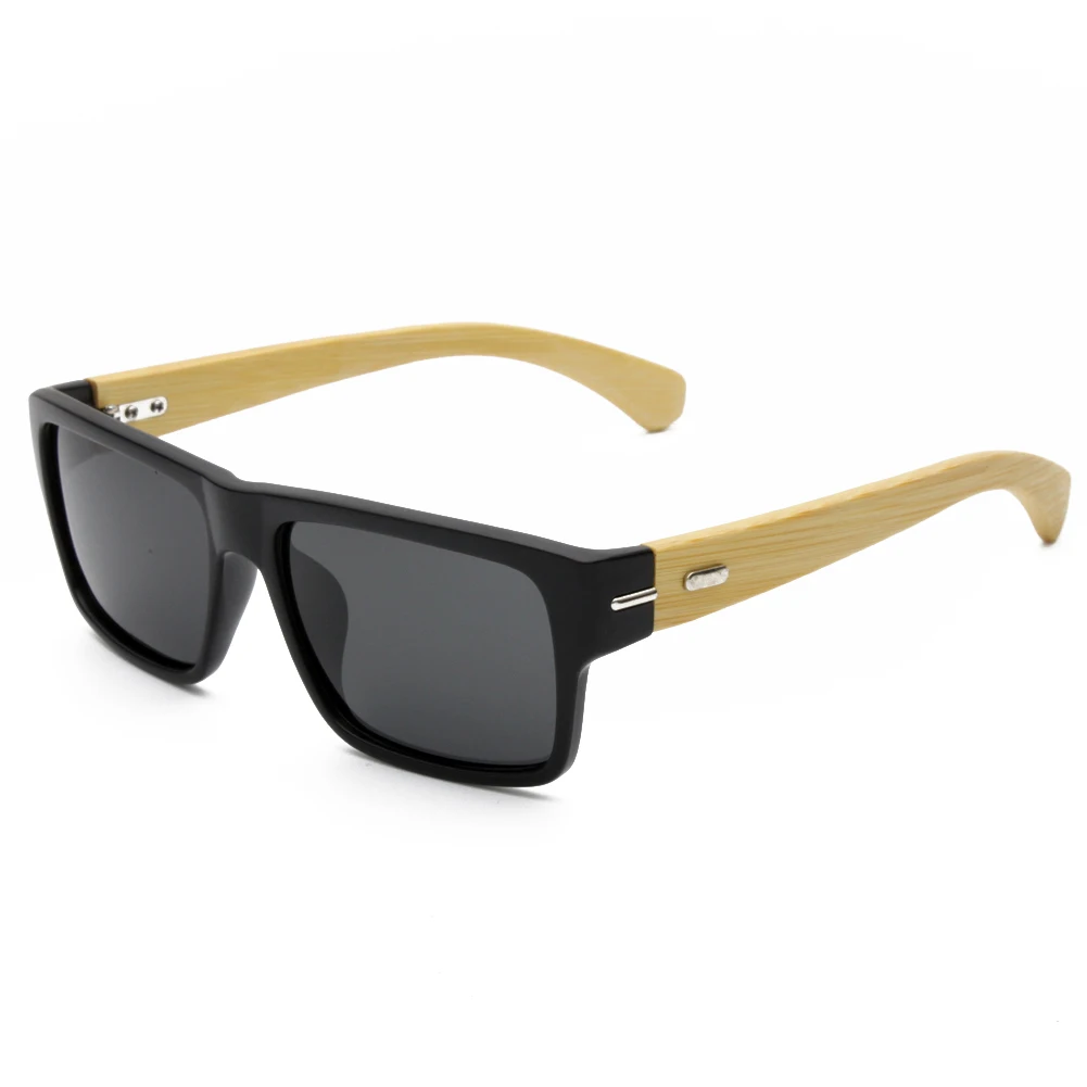 

Fashion Rectangle Sunglasses High Quality Bamboo Legs Thick Eyeglasses Frames UV400 Protection Driving Sun Glasses For Women Men