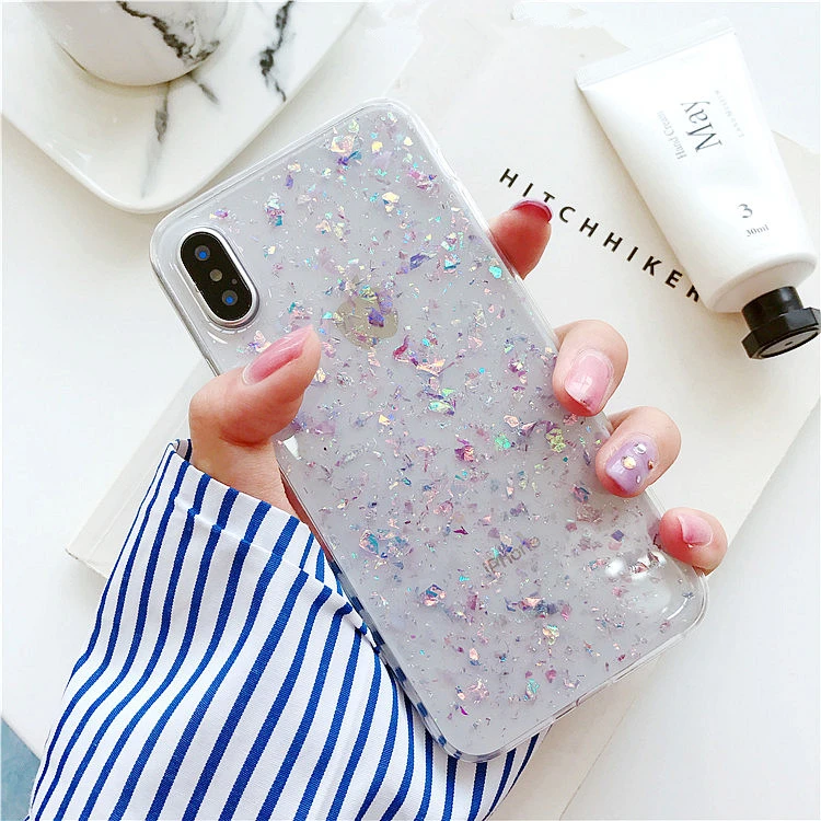 Чехол для iPhone 11 Pro MAX XR XS Max блестящий чехол с блестками X 8 7 6 6S Plus прозрачный мягкий