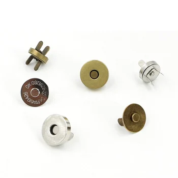 

5 Sets Metal Button DIY Magnetic Clasp Purse Snaps Closures 14mm 18mm Round Button Bag Press Stud Gold Silver Bags Accessories