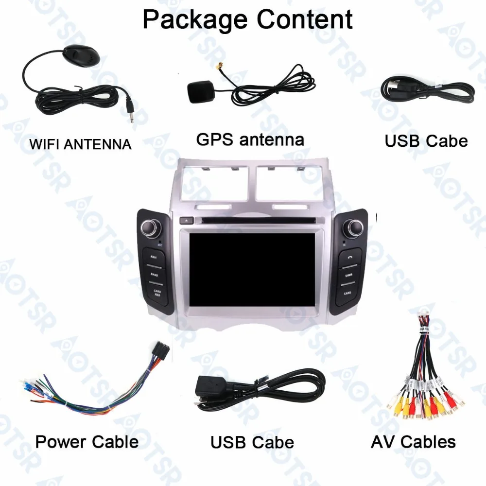 Sale Android 8.1 4Core RAM 2GB ROM 16GB Car Stereo Screen Radio For Toyota Yaris 2005-2011 Car CD DVD Player GPS Navigation DE stock 11