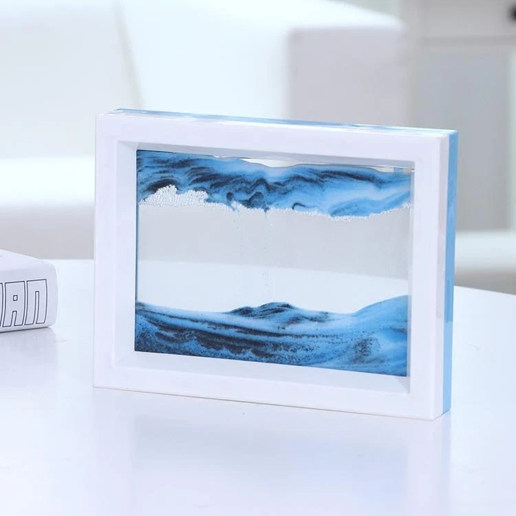 

Moving Picture Frame Home Decor Creative Plastic Color Sand Glass Transparent Liquid Changeable Painting Desktop