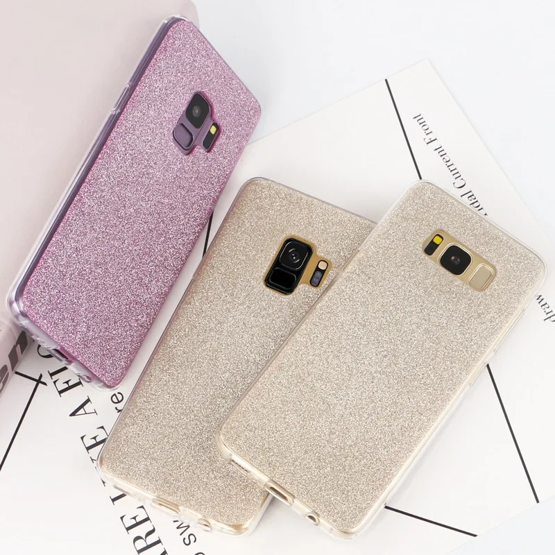 

Bling Glitter Matte Case For Samsung Galaxy S8 S9 Plus S6 S7 Edge A3 2016 A5 A7 J3 2015 J5 Prime J7 Pro 2017 Soft TPU Back Cover