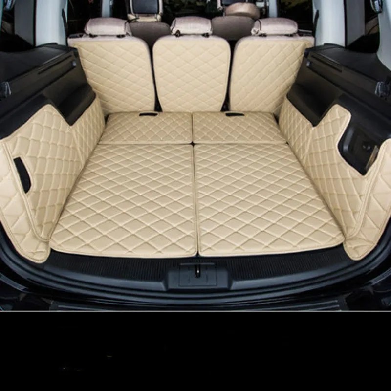 3D водонепроницаемый загрузки ковры Нескользящие специальные автомобильные коврики для Volkswagen Sharan 7 мест