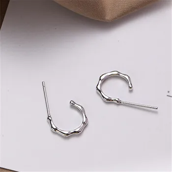 

925 Sterling Silver Round Stud Earrings For Women Girls Wedding Jewelry Bijoux oorbellen A203