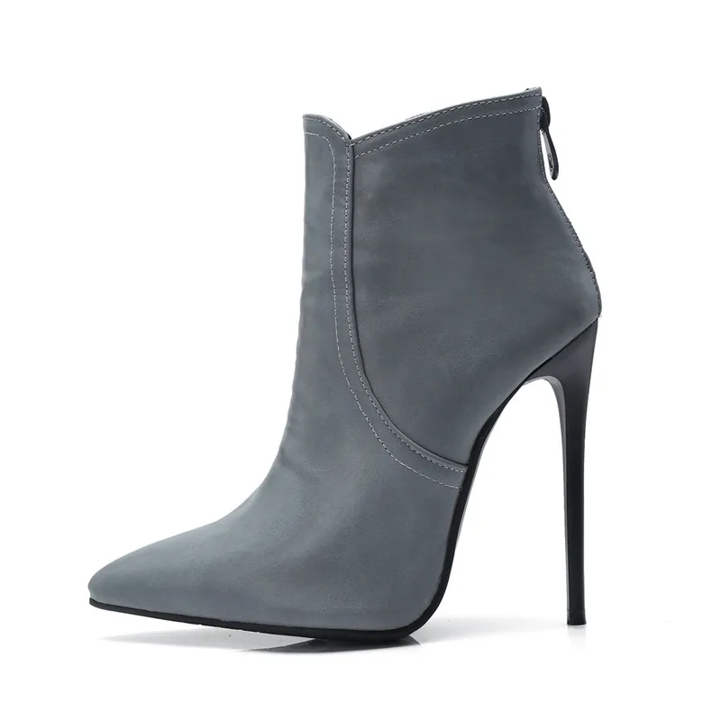 ASUMER/ модные осенне-зимние ботинки ботильоны для женщин с острым носком на молнии женские ботинки на очень высоком каблуке для выпускного вечера; большие размеры 34-48