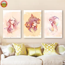 Картина по номерам искусство Краски Раскраска по номерам Diy двенадцать созвездий фон стены, наполненный Цвет ручная роспись