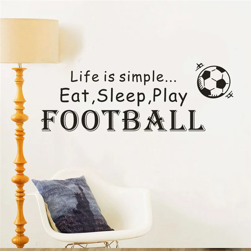 Home Decoration 6824cm Livingroom Sticker Football Removable Art Vinyl Mural Home Room Decor Wall Stickers (3)