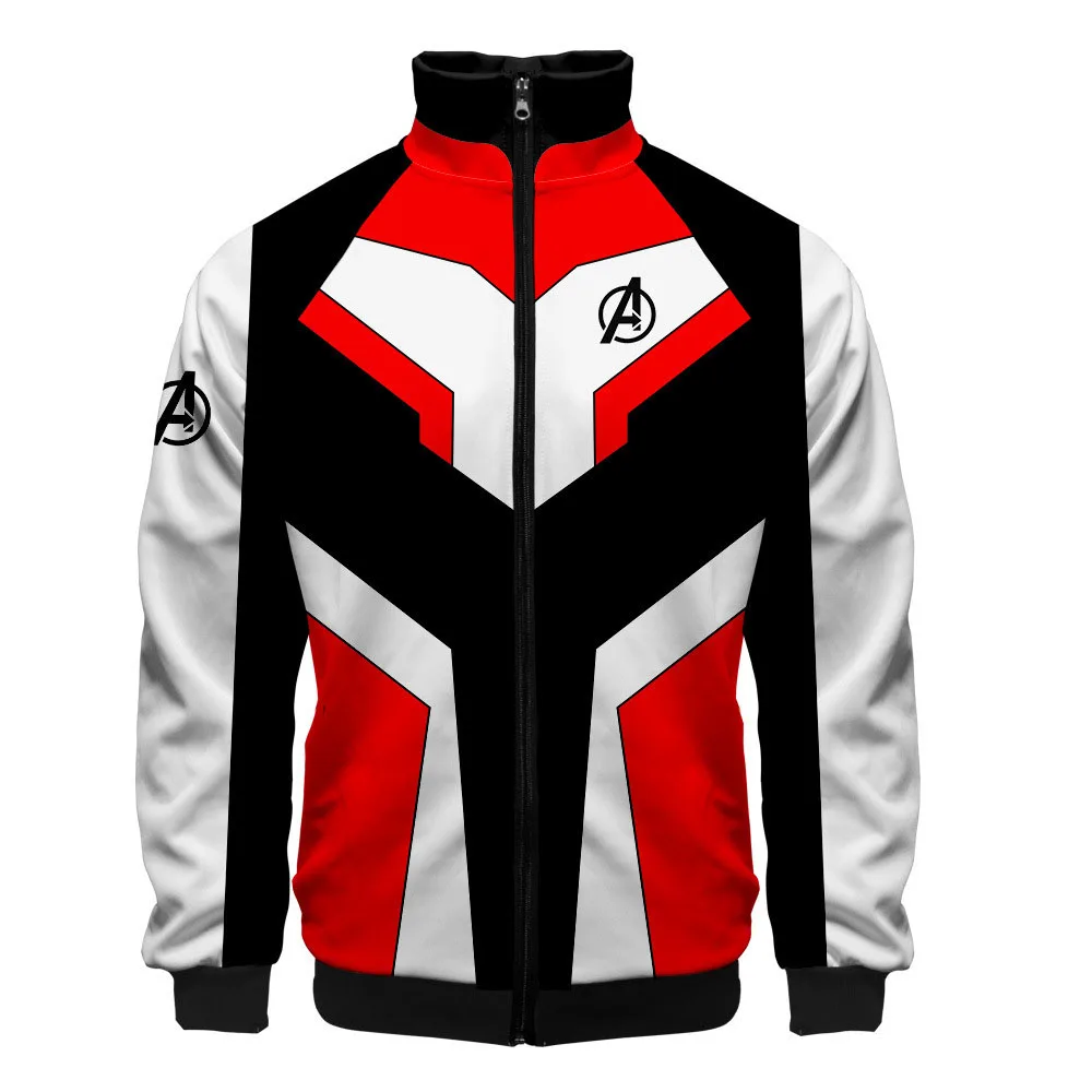 2019 The Avengers 4 Endgame Quantum Realm Jacket Avenger Uniform 3D print Zipper Jacket Sweatshirt No Hood Adult Cosplay Costume 2019 The Avengers 4 Endgame Quantum Realm Jacket Avenger Uniform 3D print Zipper Jacket Sweatshirt No Hood Adult Cosplay Costume