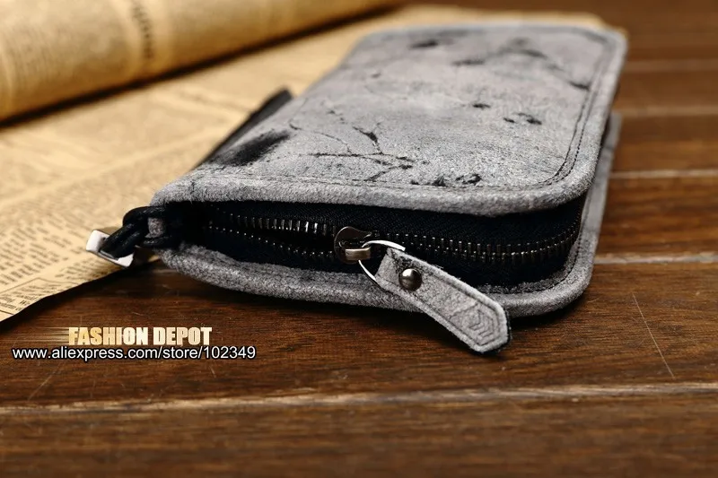 Очень специальный кожаный бумажник с застёжкой-молнией сумка на молнии для мужчин и женщин держатель кошелька для кредитных карт