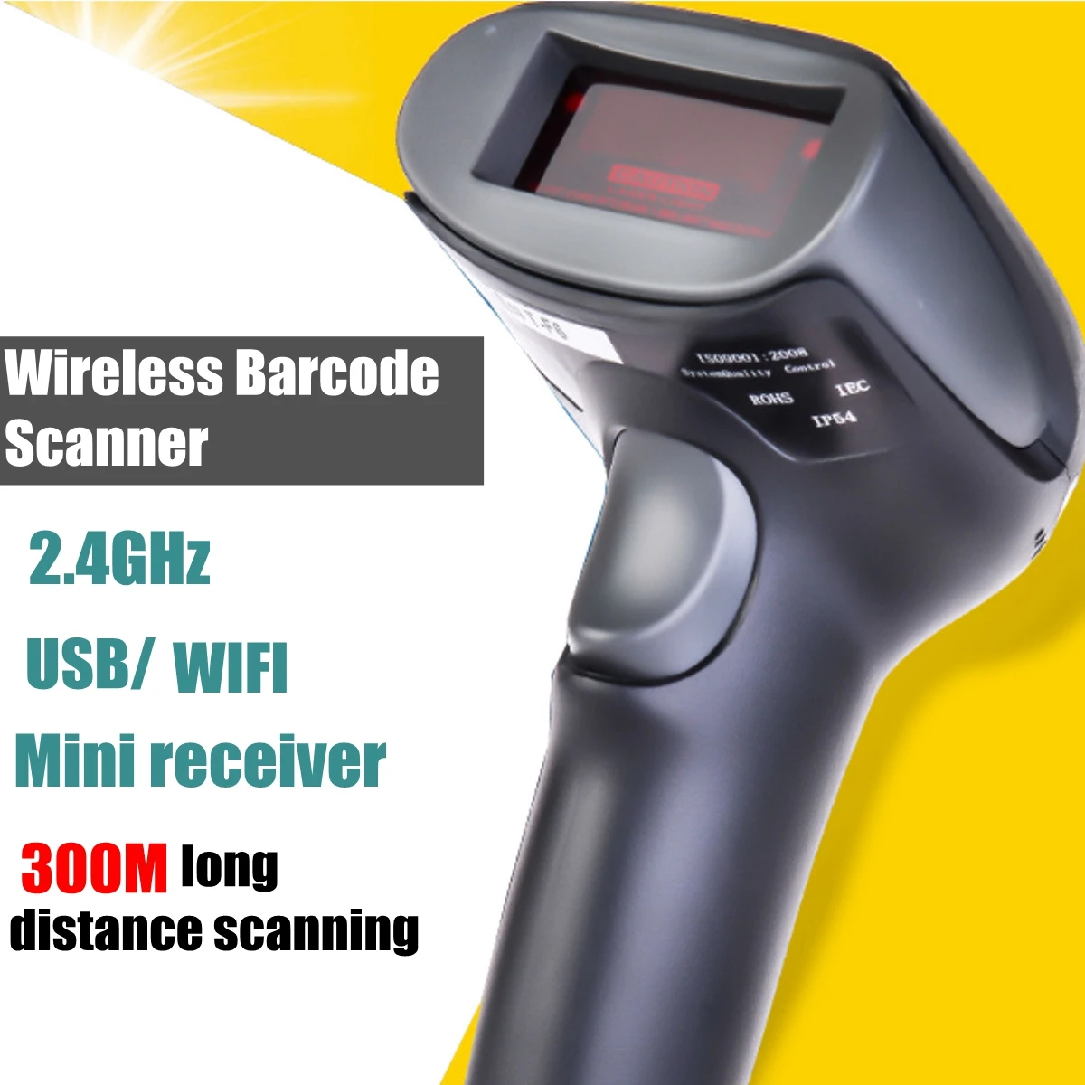 

NETUM F6 Bluetooth WIFI Wireless Laser USB Barcode Scanner Scan Label Reader POS Handheld 2.4G