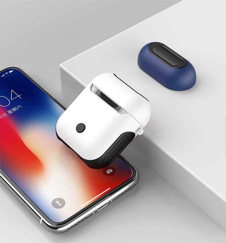 Для Airpods крышка Apple беспроводная Bluetooth гарнитура Зарядка крышка Защитная, крышка PU материал Airpods пакет