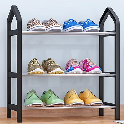 Home Furniture Simple Shoe Rack Multi-layer Storage Shoe Cabinet Economical Assembly Shoe Shelf Storage Organizer Stand - Цвет: Черный
