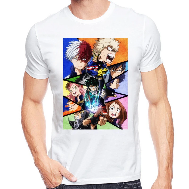 Новая футболка Boku No Hero моя геройская Академия аниме Мужская izuku midoriya Смешные