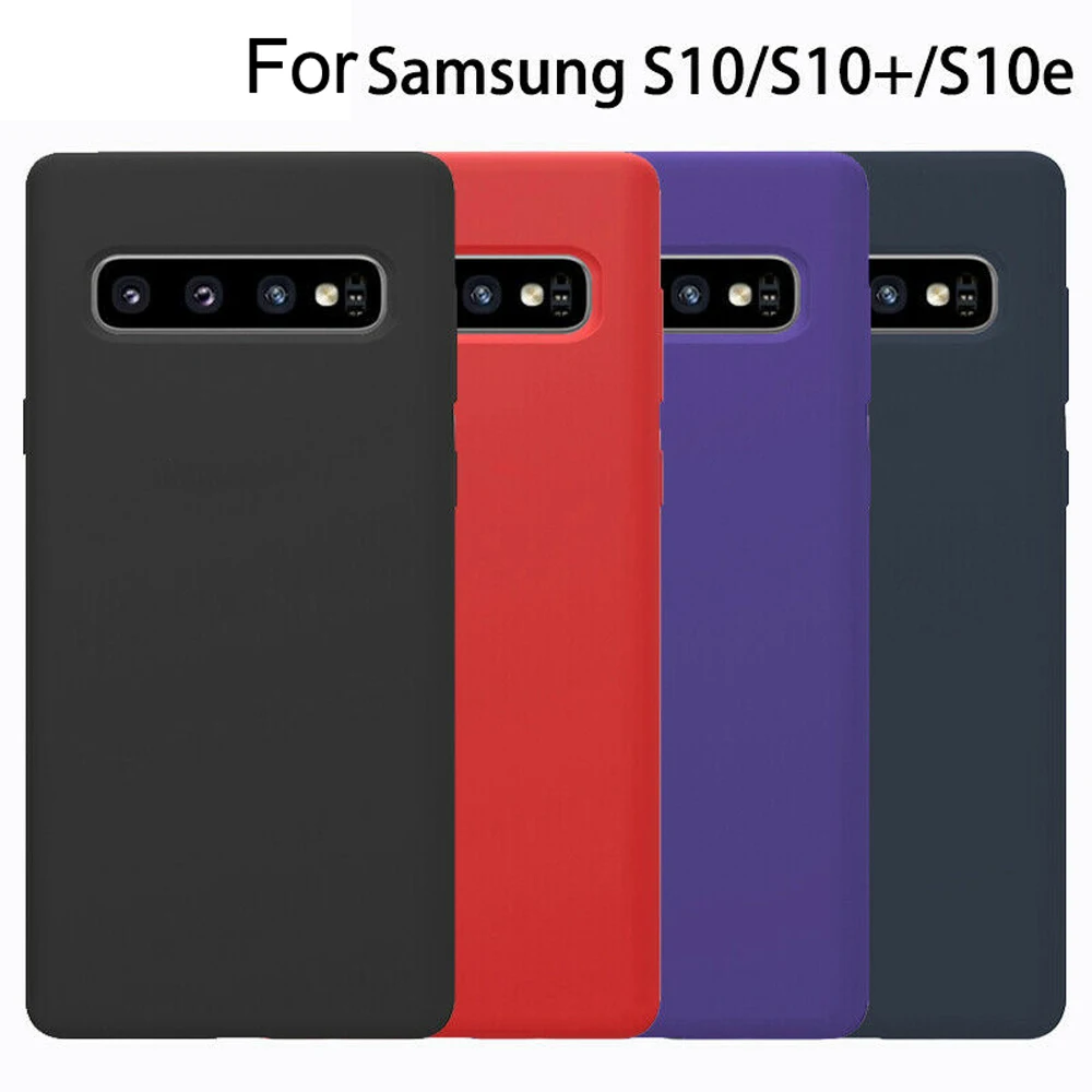 

For Samsung Galaxy S10e S10 S10+ S10 Plus Original Soft Silicone Case Mobile Phone Back Cover Protective Skin Shell With Packing