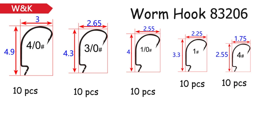 Worm Hooks (4)