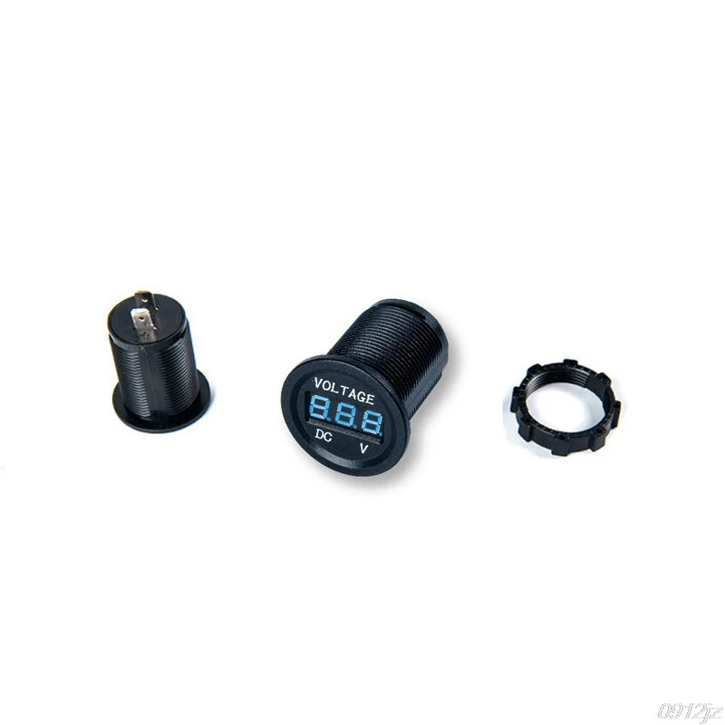 DC 12V 24V светодиодный вольтметр измеритель напряжения Универсальный